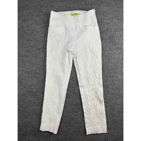 Swing Control Golf Pants Women's 28 Mid Rise White Textured Ankle - Picture 1 of 9